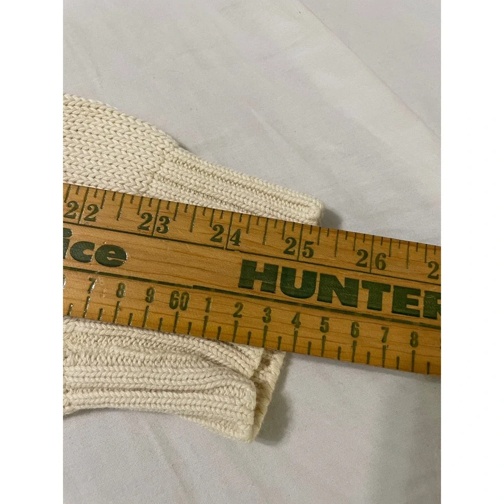 Etienne Aigner Sweater Womens Small Cream Striped Crewneck Knit Pullover Vintage